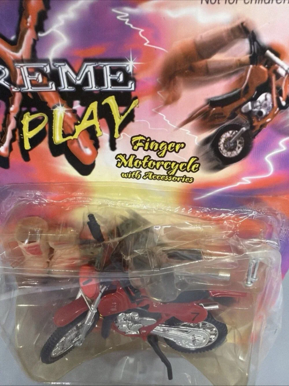 xtreme play finger motorcycle W/ Accessories Spare Tires Tools Working Chain NIB